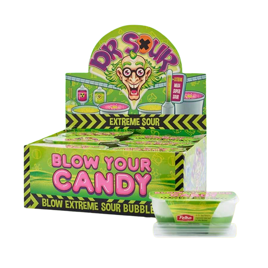 Dr Sour cukorka buborék fújó szett 40g