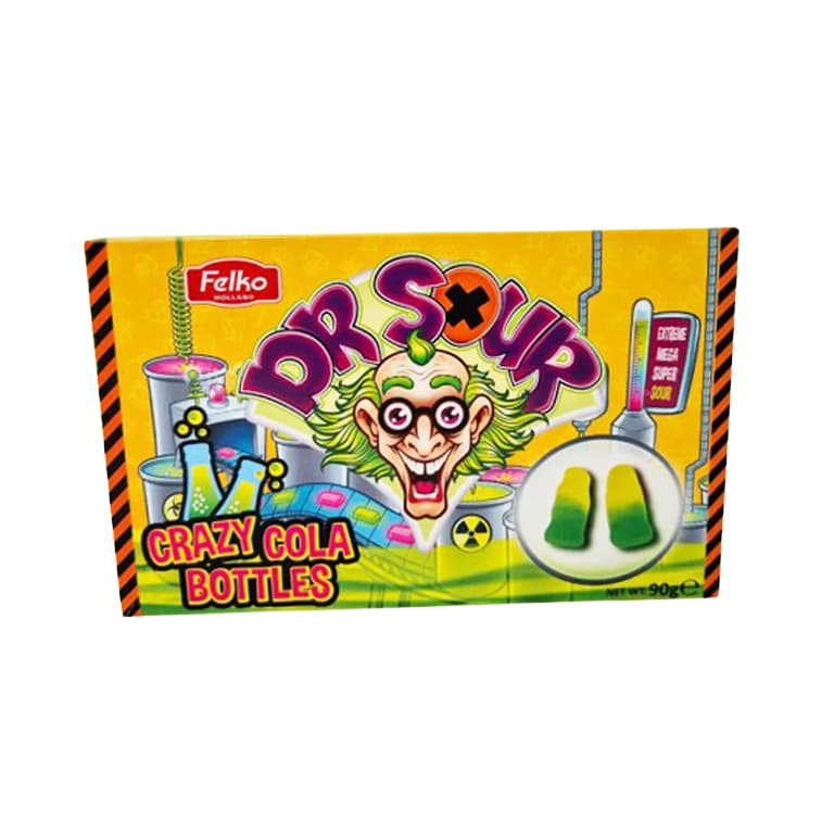 Dr Sour Crazy Cola Bottles savanyú gumicukor 90g