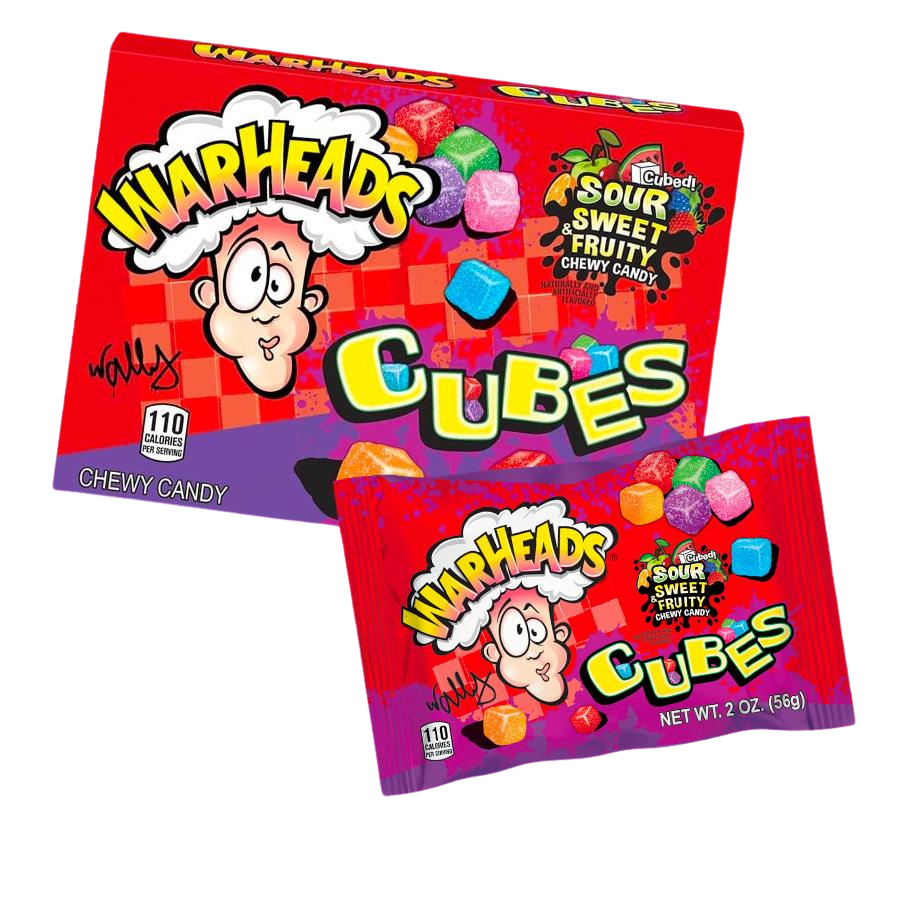 Warheads Sour Cubes savanyú kocka rágós gumicukor 56g