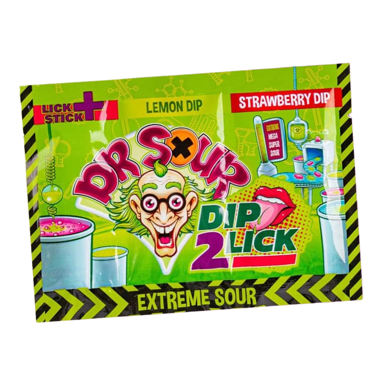 Dr Sour Dip 2 Lick savanyú mártogatós nyalóka 18g