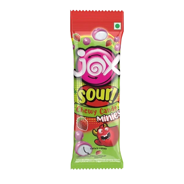 Jox Minies Savanyú Eper ízű Rágócukorka 12g