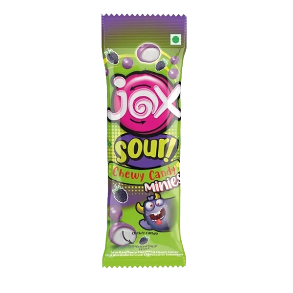 Jox Minies Savanyú Málna ízű Rágócukorka 12g