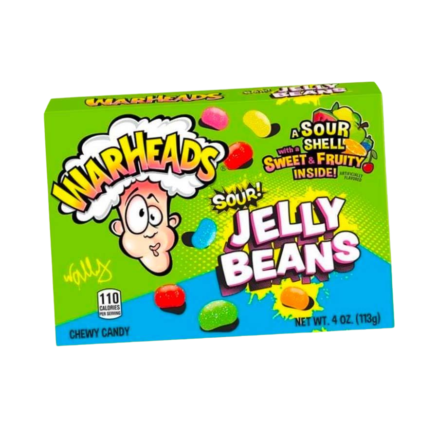 Warheads Jelly Beans savanyú-gyümölcsös drazsé 113g