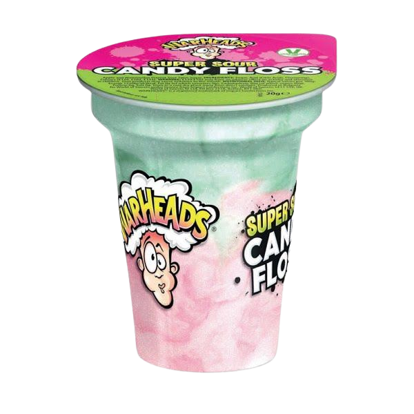 Warheads Super Sour Candy Floss alma és görögdinnye ízű savanyú vattacukor 20g