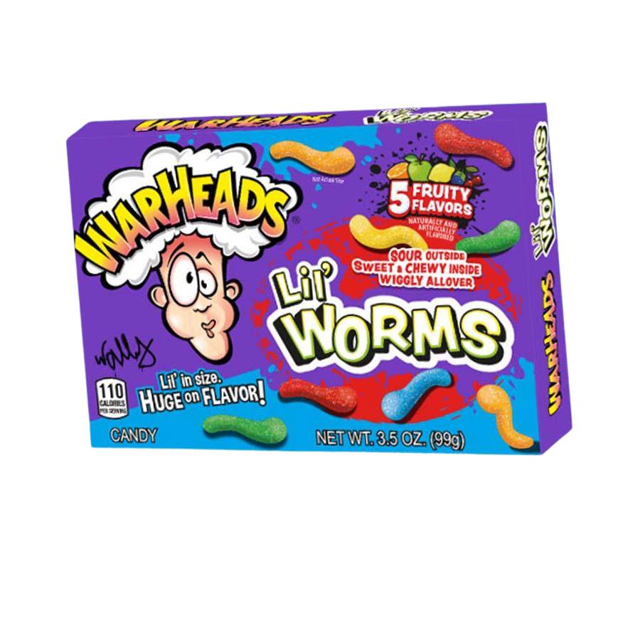 Warheads Lil Worms kukac formájú savanyú gumicukor 99g