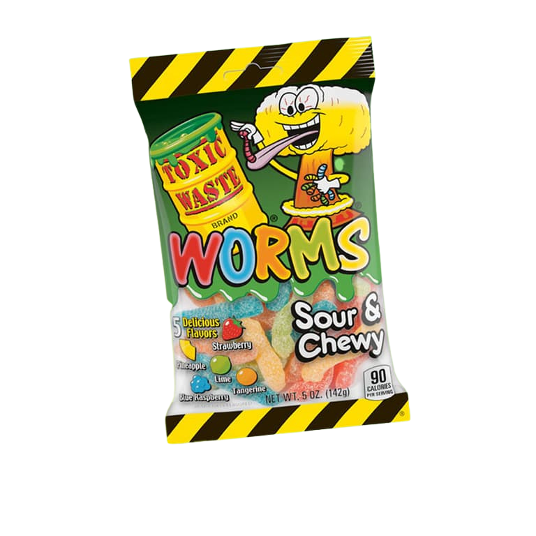 Toxic Waste WORMS savanyú gumicukor kukacok 142g