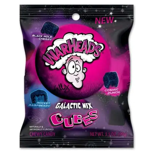 Warheads Galactic Mix Cubes savanyú gumicukor 99g