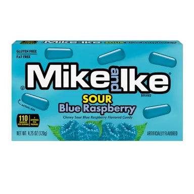 Mike and Ike Sour Blue Raspberry savanyú kék málna ízű drazsé 120g