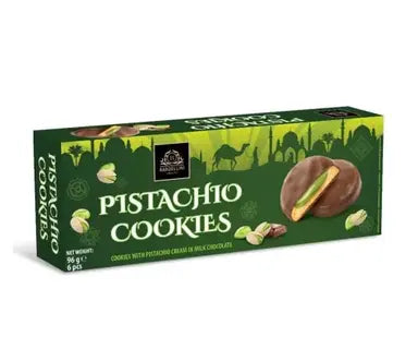 Bardollini Pistachio Cookies pisztáciakrémmel töltött csokis keksz 96g
