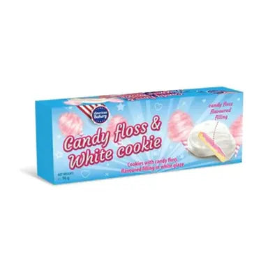 AB Candyfloss and White Cookie vattacukorral töltött tejbevonatos keksz 96g