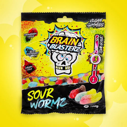 Brain Blasterz Sour Wormz Savanyú gumicukor 100g
